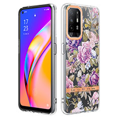 Coque Silicone Motif Fantaisie Souple Couleur Unie Etui Housse Y06B pour Oppo F19 Pro+ Plus 5G Violet Clair