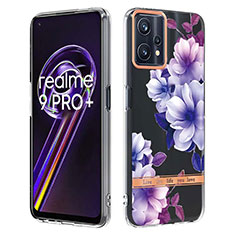 Coque Silicone Motif Fantaisie Souple Couleur Unie Etui Housse Y06B pour Realme 9 4G Violet