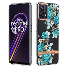 Coque Silicone Motif Fantaisie Souple Couleur Unie Etui Housse Y06B pour Realme 9 5G Cyan