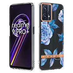 Coque Silicone Motif Fantaisie Souple Couleur Unie Etui Housse Y06B pour Realme 9 Pro+ Plus 5G Bleu