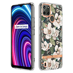 Coque Silicone Motif Fantaisie Souple Couleur Unie Etui Housse Y06B pour Realme C25Y Blanc