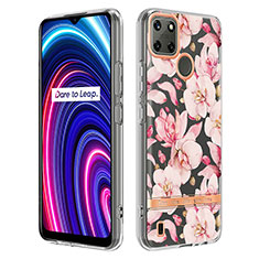 Coque Silicone Motif Fantaisie Souple Couleur Unie Etui Housse Y06B pour Realme C25Y Rose