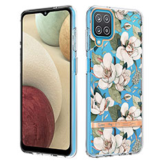 Coque Silicone Motif Fantaisie Souple Couleur Unie Etui Housse Y06B pour Samsung Galaxy A12 Nacho Blanc