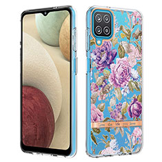 Coque Silicone Motif Fantaisie Souple Couleur Unie Etui Housse Y06B pour Samsung Galaxy A12 Nacho Violet Clair