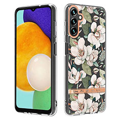 Coque Silicone Motif Fantaisie Souple Couleur Unie Etui Housse Y06B pour Samsung Galaxy A13 5G Blanc