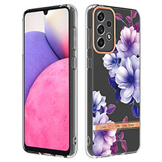 Coque Silicone Motif Fantaisie Souple Couleur Unie Etui Housse Y06B pour Samsung Galaxy A33 5G Violet