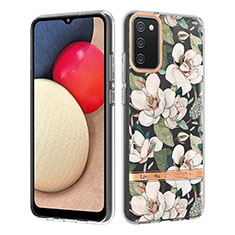 Coque Silicone Motif Fantaisie Souple Couleur Unie Etui Housse Y06B pour Samsung Galaxy F02S SM-E025F Blanc