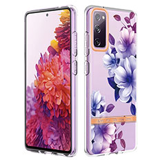 Coque Silicone Motif Fantaisie Souple Couleur Unie Etui Housse Y06B pour Samsung Galaxy S20 FE (2022) 5G Violet