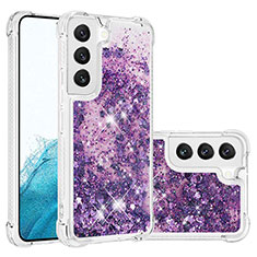 Coque Silicone Motif Fantaisie Souple Couleur Unie Etui Housse Y06B pour Samsung Galaxy S22 5G Violet