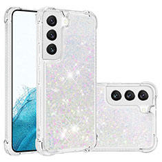 Coque Silicone Motif Fantaisie Souple Couleur Unie Etui Housse Y06B pour Samsung Galaxy S23 Plus 5G Blanc