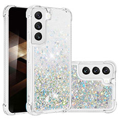 Coque Silicone Motif Fantaisie Souple Couleur Unie Etui Housse Y06B pour Samsung Galaxy S24 Plus 5G Argent