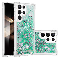 Coque Silicone Motif Fantaisie Souple Couleur Unie Etui Housse Y06B pour Samsung Galaxy S24 Ultra 5G Vert