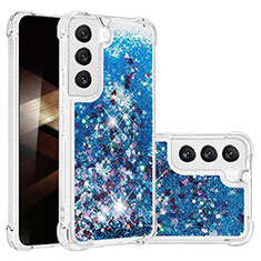 Coque Silicone Motif Fantaisie Souple Couleur Unie Etui Housse Y06B pour Samsung Galaxy S25 Plus 5G Bleu