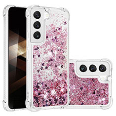 Coque Silicone Motif Fantaisie Souple Couleur Unie Etui Housse Y06B pour Samsung Galaxy S25 Plus 5G Or Rose