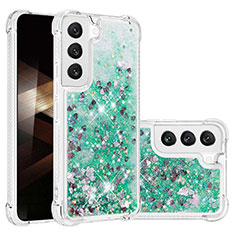 Coque Silicone Motif Fantaisie Souple Couleur Unie Etui Housse Y06B pour Samsung Galaxy S25 Plus 5G Vert