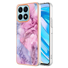 Coque Silicone Motif Fantaisie Souple Couleur Unie Etui Housse Y07B pour Huawei Honor X8a 4G Violet Clair