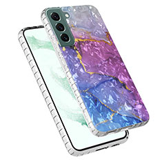 Coque Silicone Motif Fantaisie Souple Couleur Unie Etui Housse Y07B pour Samsung Galaxy S21 FE 5G Violet