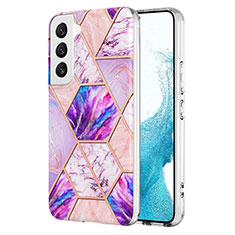 Coque Silicone Motif Fantaisie Souple Couleur Unie Etui Housse Y08B pour Samsung Galaxy S22 Plus 5G Violet Clair