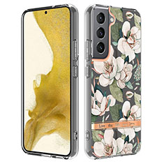 Coque Silicone Motif Fantaisie Souple Couleur Unie Etui Housse Y12B pour Samsung Galaxy S23 Plus 5G Blanc