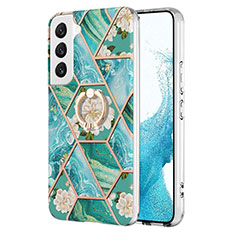 Coque Silicone Motif Fantaisie Souple Couleur Unie Etui Housse Y14B pour Samsung Galaxy S21 Plus 5G Vert