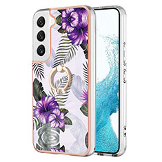 Coque Silicone Motif Fantaisie Souple Couleur Unie Etui Housse Y15B pour Samsung Galaxy S21 5G Violet