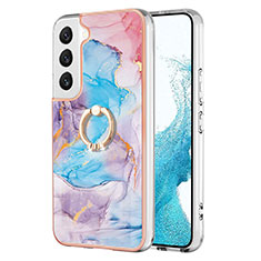 Coque Silicone Motif Fantaisie Souple Couleur Unie Etui Housse Y15B pour Samsung Galaxy S22 Plus 5G Bleu