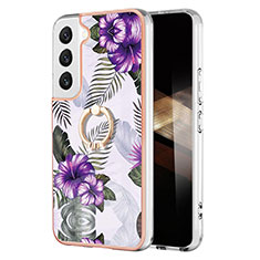 Coque Silicone Motif Fantaisie Souple Couleur Unie Etui Housse Y15B pour Samsung Galaxy S24 5G Violet