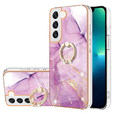 Coque Silicone Motif Fantaisie Souple Couleur Unie Etui Housse Y16B pour Samsung Galaxy S22 Plus 5G Violet Clair