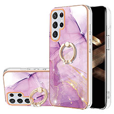 Coque Silicone Motif Fantaisie Souple Couleur Unie Etui Housse Y16B pour Samsung Galaxy S24 Ultra 5G Violet Clair