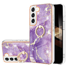 Coque Silicone Motif Fantaisie Souple Couleur Unie Etui Housse Y16B pour Samsung Galaxy S25 Plus 5G Violet