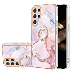 Coque Silicone Motif Fantaisie Souple Couleur Unie Etui Housse Y16B pour Samsung Galaxy S25 Ultra 5G Rose