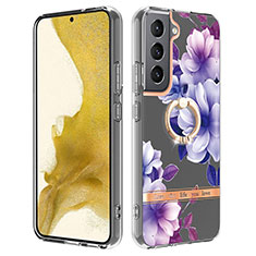 Coque Silicone Motif Fantaisie Souple Couleur Unie Etui Housse Y17B pour Samsung Galaxy S21 Plus 5G Violet