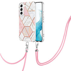 Coque Silicone Motif Fantaisie Souple Couleur Unie Etui Housse Y18B pour Samsung Galaxy S21 FE 5G Rose