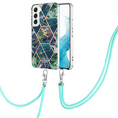 Coque Silicone Motif Fantaisie Souple Couleur Unie Etui Housse Y18B pour Samsung Galaxy S21 FE 5G Vert