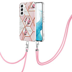 Coque Silicone Motif Fantaisie Souple Couleur Unie Etui Housse Y19B pour Samsung Galaxy S21 Plus 5G Rose