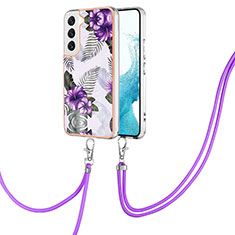 Coque Silicone Motif Fantaisie Souple Couleur Unie Etui Housse Y20B pour Samsung Galaxy S21 Plus 5G Violet