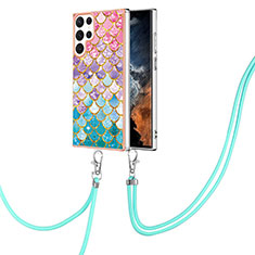 Coque Silicone Motif Fantaisie Souple Couleur Unie Etui Housse Y20B pour Samsung Galaxy S21 Ultra 5G Mixte