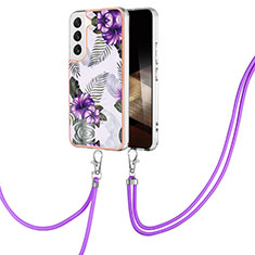 Coque Silicone Motif Fantaisie Souple Couleur Unie Etui Housse Y20B pour Samsung Galaxy S24 5G Violet