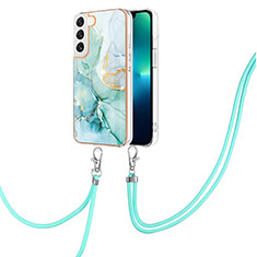 Coque Silicone Motif Fantaisie Souple Couleur Unie Etui Housse Y21B pour Samsung Galaxy S21 5G Vert