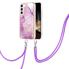 Coque Silicone Motif Fantaisie Souple Couleur Unie Etui Housse Y21B pour Samsung Galaxy S24 Plus 5G Violet Clair