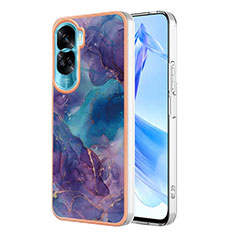 Coque Silicone Motif Fantaisie Souple Couleur Unie Etui Housse YB1 pour Huawei Honor 90 Lite 5G Violet