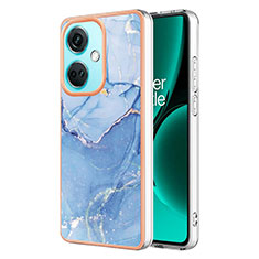 Coque Silicone Motif Fantaisie Souple Couleur Unie Etui Housse YB1 pour OnePlus Nord CE 3 5G Bleu