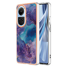 Coque Silicone Motif Fantaisie Souple Couleur Unie Etui Housse YB1 pour Oppo Reno10 5G Violet