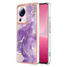 Coque Silicone Motif Fantaisie Souple Couleur Unie Etui Housse YB1 pour Xiaomi Civi 2 5G Violet