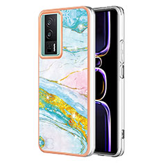 Coque Silicone Motif Fantaisie Souple Couleur Unie Etui Housse YB1 pour Xiaomi Poco F5 Pro 5G Colorful