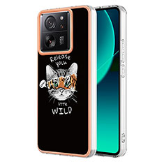 Coque Silicone Motif Fantaisie Souple Couleur Unie Etui Housse YB2 pour Xiaomi Redmi K60 Ultra 5G Noir