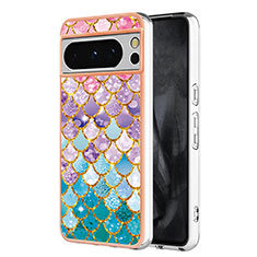 Coque Silicone Motif Fantaisie Souple Couleur Unie Etui Housse YB3 pour Google Pixel 8 Pro 5G Colorful