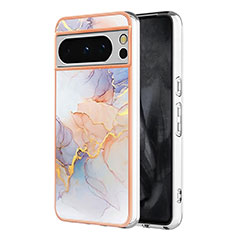 Coque Silicone Motif Fantaisie Souple Couleur Unie Etui Housse YB3 pour Google Pixel 8 Pro 5G Violet Clair