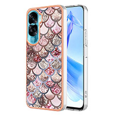 Coque Silicone Motif Fantaisie Souple Couleur Unie Etui Housse YB3 pour Huawei Honor 90 Lite 5G Marron