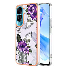 Coque Silicone Motif Fantaisie Souple Couleur Unie Etui Housse YB3 pour Huawei Honor 90 Lite 5G Violet